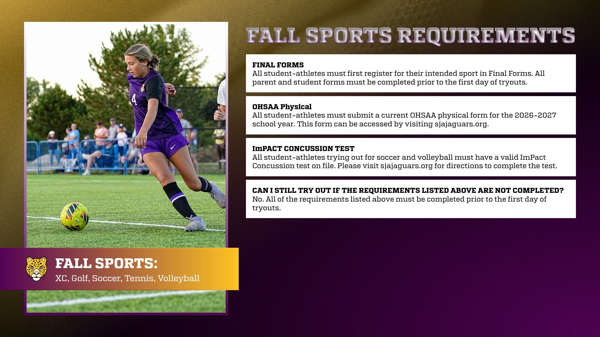 FALL SPORTS REQUIREMENTS Landscape 1784314269789